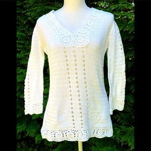 Cotton Lilly Pulitzer Crochet Sweater